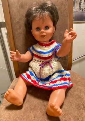 Franca Puppe, ca. 45 cm , Schlafaugen, 1970er Jahre