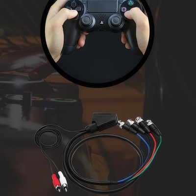 Female RGB Euro SCART to 4 BNC & 2 RCA Adapter Audio Cable Fits Sony PVM BVM JVC