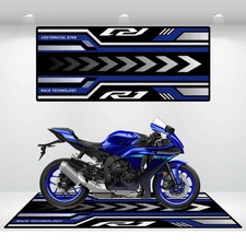 Blue Mat For Yamaha Race Carpet Size 220x80cm Motorcycle Mat For Yamaha R1 2025