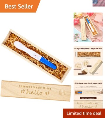Pregnancy  Keepsake Box Surprise Pregnancy Announcement Box Wooden Baby for H...