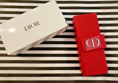 Dior Red Limited Edition Gift w Purchase Lipstick Case Mirror NEW