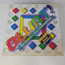 BLURT! Board Game Word Racing Includes Junior Version 1995 Patch