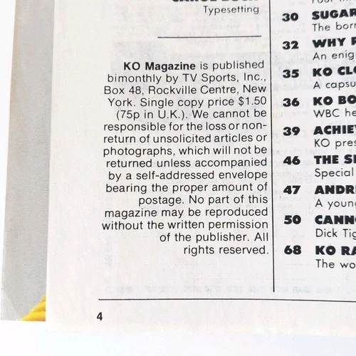 KO Magazine April 1981 Sugar Ray Leonard Cover | LARRY HOLMES POSTER - Picture 5 of 11