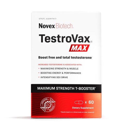 Novex Biotech TestroVax MAX – Daily Testosterone Multivitamin - Dietary Suppl...