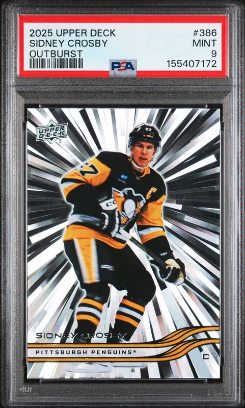 2025-26 Upper Deck Outburst #386 Sidney Crosby PSA 9