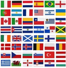 Embroidered Country Flag Patch Iron On Sew On Backpack Jacket Badge