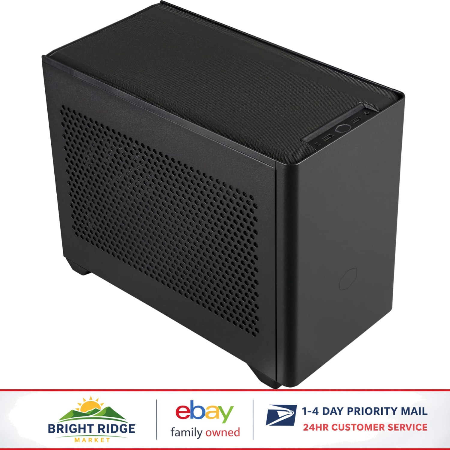 Mini-ITX PC Case with 3 Expansion Slots, Top Mount Power Supply