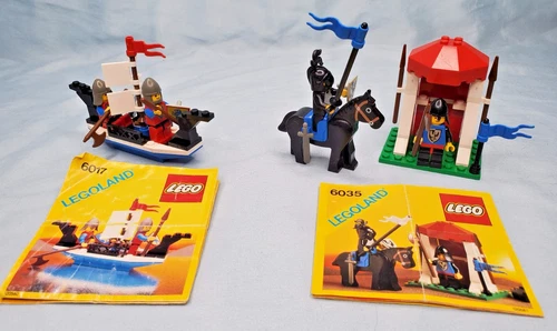 LEGO Castle Guard 6035 and King's Oarsmen 6017 both from 1987 - please read