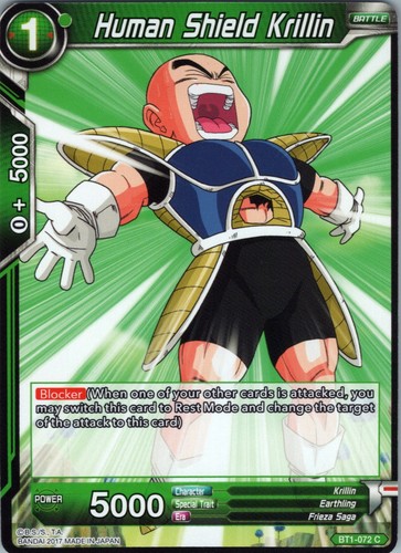 Human Shield Krillin BT1-072 Galactic Battle Common