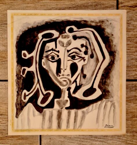 VINTAGE PABLO PICASSO DRAWING GOUACHE ON PAPER