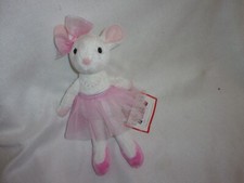 TOUT neuf 10" PLUSH SOFT pétunia rose blanc tutu ballerine souris rat neuf avec étiquette