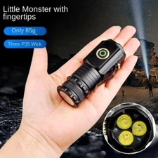 100000LM LED Flashlight USB Recharging Mini Tactical Torch Waterproof Work Lamp