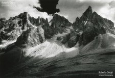 Quadro Foto Fotografia su Tela Canvas Dolomiti Baita Segantini bianco e nero