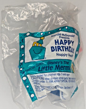 Disney Little Mermaid McDonald's Happy Birthday Happy Meal Toy Sealed Vintage