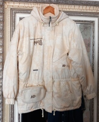 Vintage H DUVILLARD Damen Off White Mix NEPAL SKI ADVENTURES Skijacke UK 12