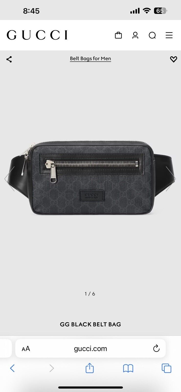 Gucci GG Supreme GG Belt Bag Black Leather - image 3