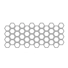 Car Body Waist Line Sticker Honeycomb Graphic Decor Hexagon Decal Accessories