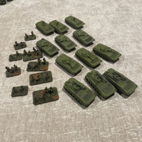 LOT 15mm USSR Or Warsaw Pact Arab Proxy BMP Series & Infantry Metal Painted - Bild 1 von 18