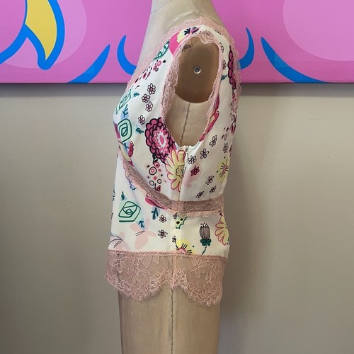Top floreale Moschino rosa economico e chic nuovo con etichette - Foto 7 di 11