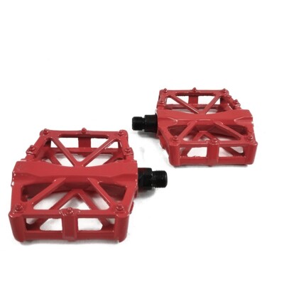 Bike Bicycle Sport Pedals Flat Non Slip Aluminium Red 9/16'' For Commencal