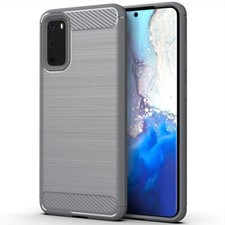 Phone Case Protection Case For Samsung Galaxy S20 Cover Bumper Carbon Look Gray