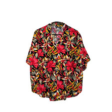 Vintage Caribou Men 2X Multicolor Hawaiian Short Sleeve Button Shirt Made In USA