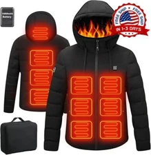 Abrigo Con Calefacción Capucha y USB Batería De Invierno Para Hombre En Oferta