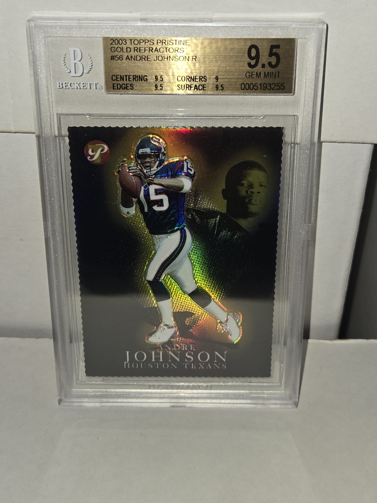 2003 Topps Pristine Gold Refractor Rookie ANDRE JOHNSON Rc Limited Last 25/25