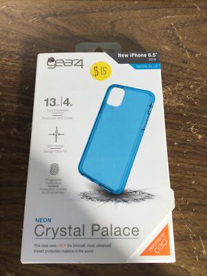 Gear4 Crystal Palace Series Case for Apple iPhone 11 Pro Max 6.5'' (Neon Blue)