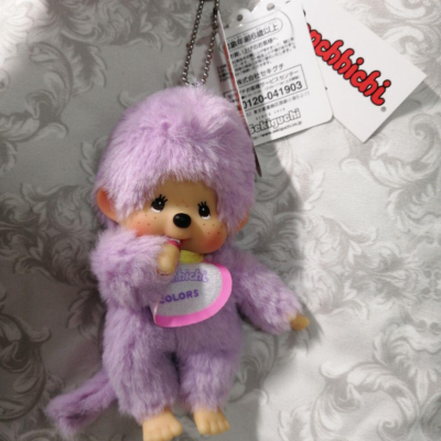 MONCHHICHI Colors purple-doll Keychain japan limited NEW cute