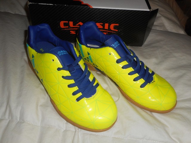 Boys Classic Youth Indoor Soccer Cleats Shoe Yellow Size 3.5 New | eBay