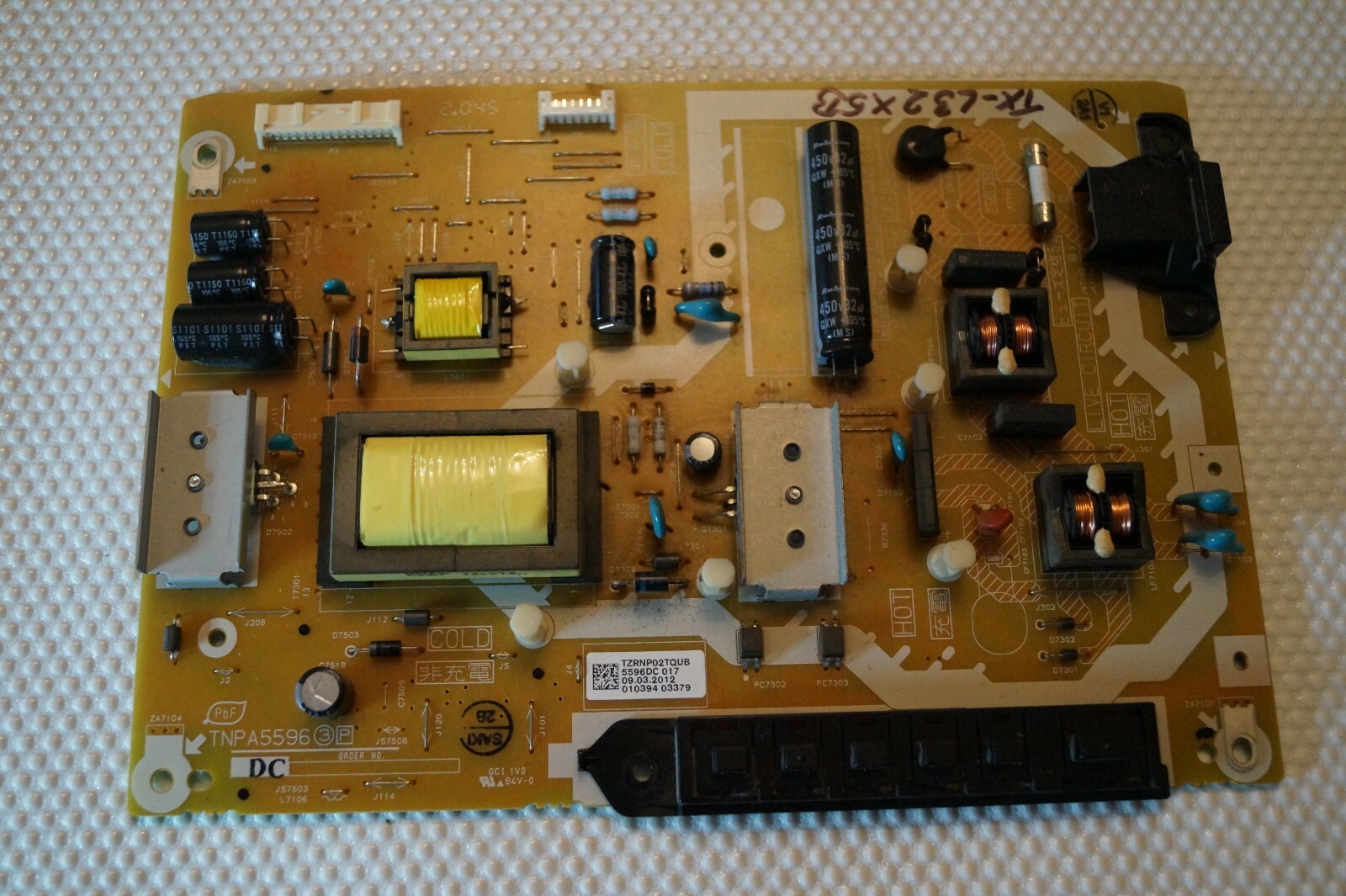 PSU POWER SUPPLY BOARD TZRNP02TQUB TNPA5596 3P FOR 32"" PANASONIC TX-L32X5B TV