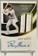 2022 Immaculate Collection Jumbo Socks Signatures #25 Danny Mendick 21/25