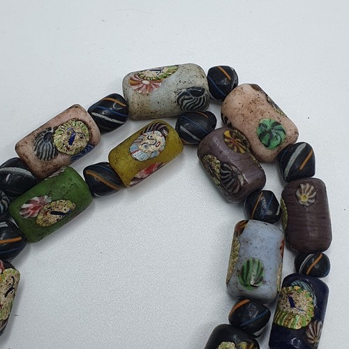 Collana Perline Vetro Perline AA Vintage Colorata Stile Veneziano - Foto 11 di 12