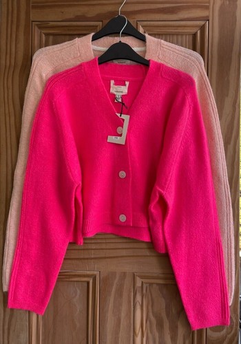 Ex RIVER ISLAND New Cerise Baby Pink Relaxed Fit Cardigan Size 6 RRP ex-river-island-new-cerise-baby-pink-relaxed-fit-cardigan-size-6-rrp