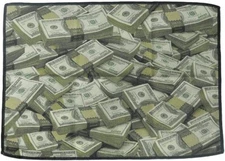 Bowling Money Towel ‎Microfiber 16"L x 12"W Dye-Sublimated Graphic Extra Absorb