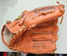 vintage wilson A2211 BARRY BONDS baseball glove for the left hand NEW shelfwear