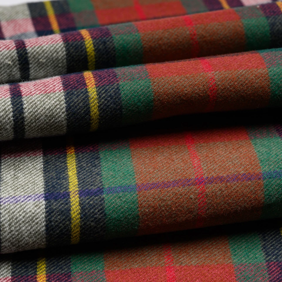 Red and Green Tartan Plaid Cotton Flannel Fabric - 60" Wide - Sold by the Yard - Image 3 of 4