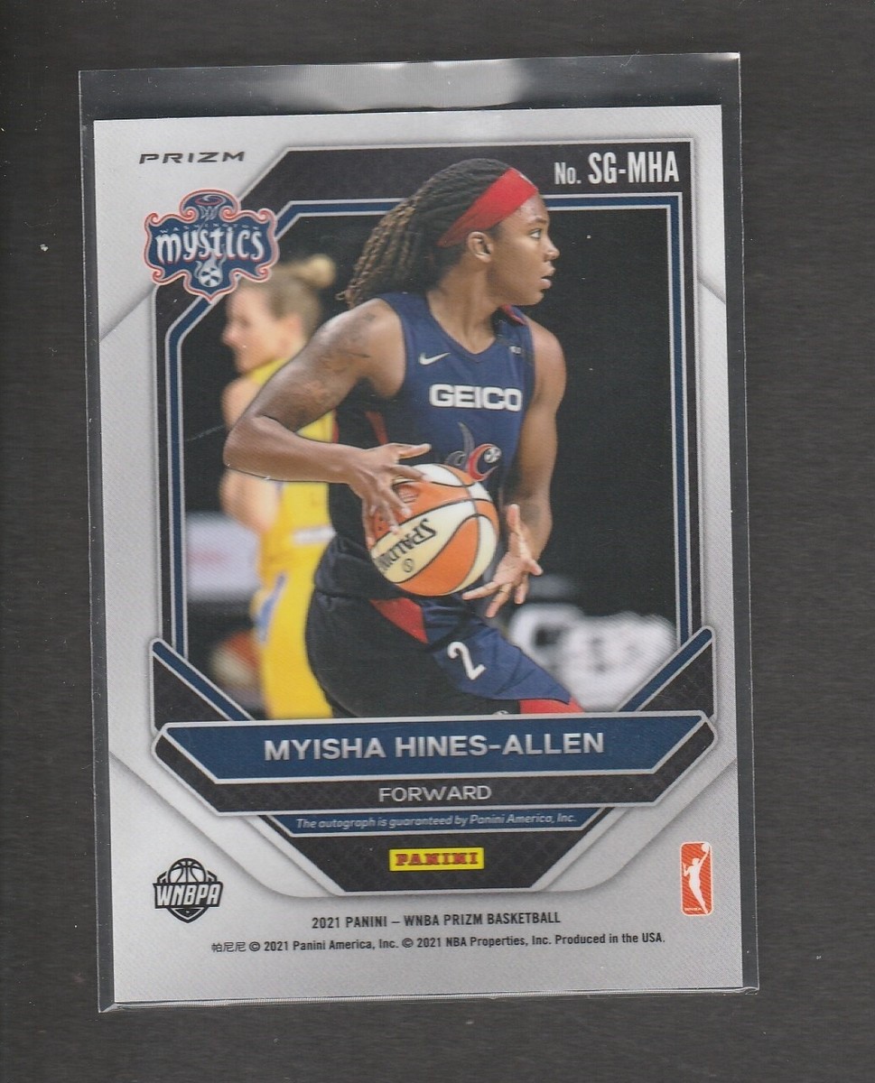 MYISHA HINES-ALLEN #SG-MHA 2021 WNBA PANINI PRIZM SIGNATURES GREEN