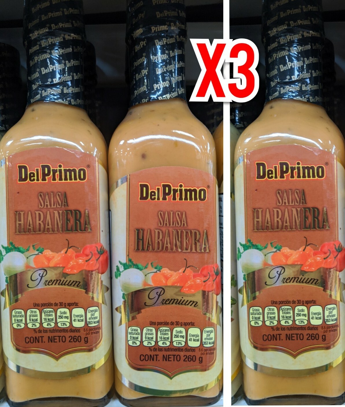 X3 Del Primo Salsa HABANERA Sauce (3 Pack) 9.1oz each 360g eBay