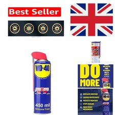 Versatile 450ml WD40 Multi Use Lubricant Spray - Clean & Protect Any Surface 26.64 per litre
