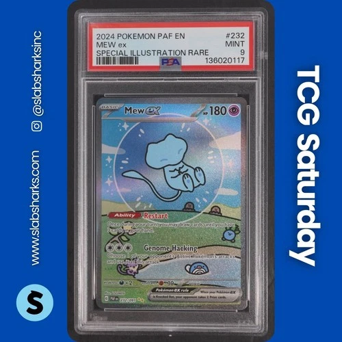 2024 POKEMON PALDEAN FATES #232/091 MEW EX SPECIAL ILLUSTRATION RARE PSA 9
