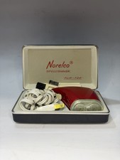 Vintage Norelco Flip-top Speed Shaver - w/ Case - Tested Working Rare Red Color
