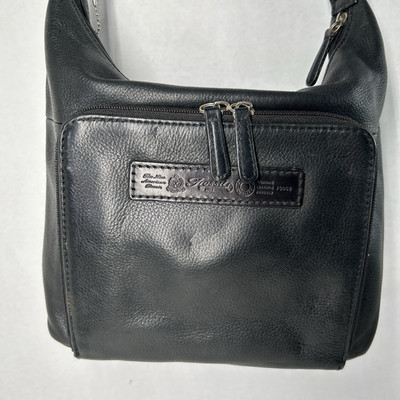 VTG Fossil 1954 CLASSIC #75082 BLACK Pebbled Leather Purse
