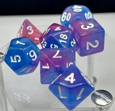 Sirius  Acererak's D&D :  Crystal  polyhedral dice Set Opal