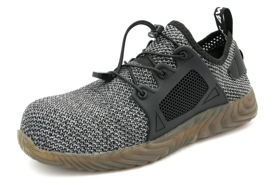 Chaussure de Sécurité Travail S1P Sans Métal Kevlar Gris Sport Homme Femme - Photo 1/1