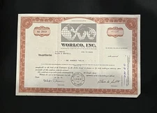 STOCK CERTIFICATE WORLCO INC. 