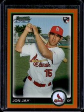 2010 Bowman Chrome Jon Jay RC Orange Refractor Rookie #/25 Cardinals