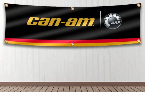 Can-Am BRP Banner 2x8ft Garage Wall Art & Outdoor workshop top 1