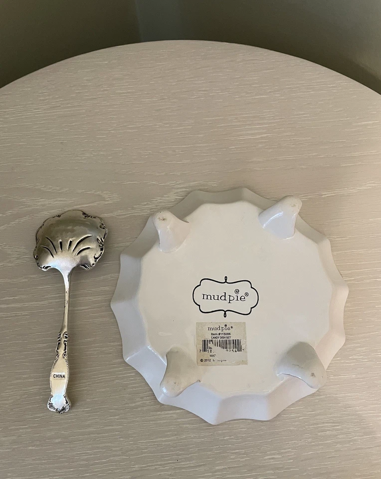 Mud Pie Footed Candy Dish & Spoon The Sweet Life - Image 2 of 2